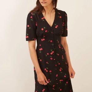 NWT ASOS Nobody’s Child Cherry print Alexis dress